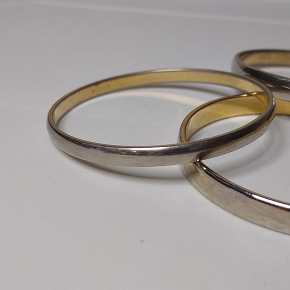 Set Of 3 Very Well Worn Vintage Monet Bangles - Picture 3 of 13
